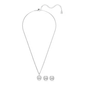 Swarovski ogrlica in uhani ženski kovinski s Swarovski kristalom UNA