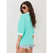 Metina bluza z okrasnimi gumbi