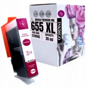 Inkdigo tusz 655 XL BK kompatybilny z HP DeskJet InkAdvantage3525 Certyfikat TÜV