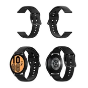 Silikonski pašček za Samsung Watch4, 20 mm, črn
