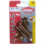 shumee Kaljeni lesni vijaki 6x50mm 9 kosov PZ3 zlati