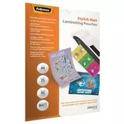 Laminacijska folija za vruće laminiranje, 80 mikrona, A4, mat, 25 listova, FELLOWES Admire Stylish 5602101