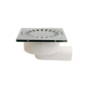 Enpro Talni odtok Side floor drain D 50 / 95 mm, stainless steel frame, SUN grille, white
