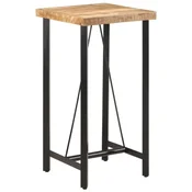 Vidaxl Barska miza 55x55x107 cm trden mangov les in železo