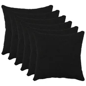 vidaXL Prevleka za blazino 6 pcs HEERLEN Črna 50 x 50 cm Bouclé