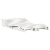 Vidaxl Ležalnik 2 kosa bel 205x60x31,5 cm trdna borovina