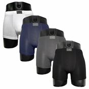 4-PACK moške boksarice Uomo všita elastika