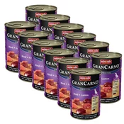 Konzerva GranCarno Original Senior z govedino in jagnjetino - 12x400 g