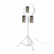 REMAX palica/stojalo za selfije z držalom za telefon in led lučko (bela)