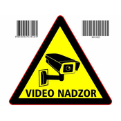 OSTALO nalepka trikotna videonadzor A5, 145x145 mm