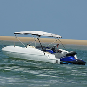 vidaXL Bimini tenda s 4 loki in stranicami 243x(230-244)x137 cm