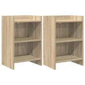 vidaXL Posteljne mize 2 pcs Sonoma hrast 40 x 30 x 60 cm