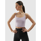 Womens 4F Recycled Fabric Yoga Crop Top - Purple