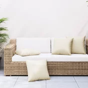 Jastuci za sofu 4 kom krem 60 x 60 cm od tkanine