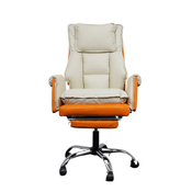 President kancelarijska stolica bela - narandžasta (yt-026)