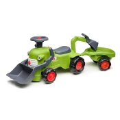 Alltoys Otroški poganjalec traktor Claas svetlo zelene barve s prikolico