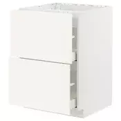 METOD / MAXIMERA Pod.elem.grej.ploca/2front/2fiok, bela/Vallstena bela, 60x60 cm