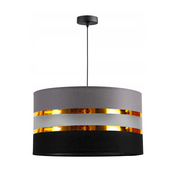 Luster na sajli CORAL 1xE27/60W/230V crno-siva