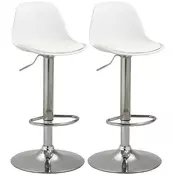 Homestar Set barskih stolov 2 kosa 40x42x82-104 cm bela