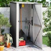 vidaXL Vrtna lopa antracitna 118,5x97x209,5 cm pocinkano jeklo