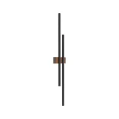 TK Lighting LED stenska svetilka 36W FLASH BLACK WOOD 6628