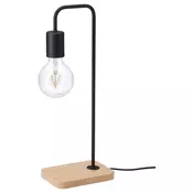 TVÄRHAND Stona lampa, crna/bambus