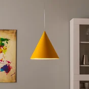TK Lighting Cono obesek, enojna luč, O 32 cm, rumena - Dnevna soba/jedilnica - Sodobni - rumena mat barva - Kovina