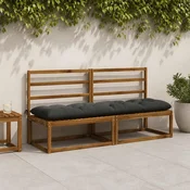 vidaXL Blazina za klop VIANEN 100% poliester Antracit 200 x 50 x 12 cm