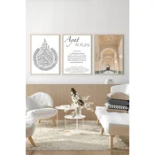 Wallity Dekorativna slika Artsycllct5, 33x48cm, 3 dela