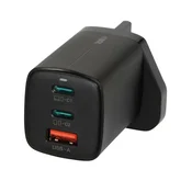 slomart iBOX C-65 Črn, GaN 65W univerzalni polnilnik z UK vtičem