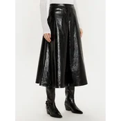 Sisley Suknja od imitacije kože 4XAUL002E Crna Regular Fit