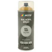 Industrijski akrilni lak sprej RAL HG 400ml Motip - RAL 1005 medeno rumena