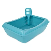 Mačje stranišče z lopatko Primal modro 50x38x15cm Happet - Mačja stranišča