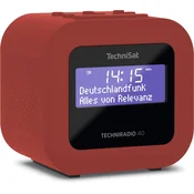 Technisat Radiobudzik Cyfrowy TECHNIRADIO 40 DAB+ FM USB Zegar Czerwony