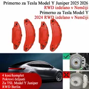 Pokrovi zavornih čeljusti Tesla Model Y Juniper 2025.03+ – Izvedba vozila: Tesla Model Y Juniper RWD/Standard, Barva: Rdeča