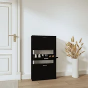 Vidaxl vidaXL Omarica za čevlje, črna, 59x17x108 cm, material na osnovi lesa