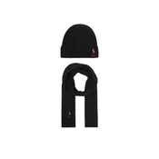 Polo Ralph Lauren Set šal + kapa 455981430003 Črna