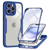 Hibridni Full body ovitek Techsuit ColorVerse 360 za iPhone 15 Pro - blue