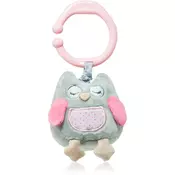 BabyOno Have Fun Musical Toy for Children kontrastna viseča igrača z melodijo Owl Sofia Pink 1 kos