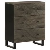 Vidaxl Komoda črn 60x33x75 cm trden mangov les