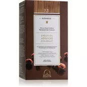Korres Argan Oil permanentna barva za lase z arganovim oljem odtenek 7.3 Golden/Honey Blonde