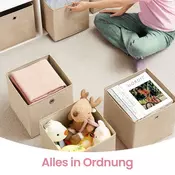Songmics Set za shranjevanje 6 kosov 30x30x30 cm bež