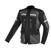 MAXX NF 2210 Tekstilna jakna dolga črno-srebrna M
