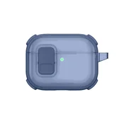Ovitek za AirPods Pro 3 Titan Pro Mag, prozoren - moder