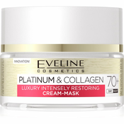 Eveline Cosmetics Platinum & Collagen obnavljajuca krema-maska 70+ 50 ml