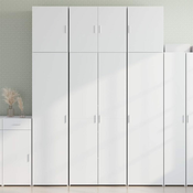 Visoka komoda bijela 80 x 42,5 x 249 cm od konstruiranog drva