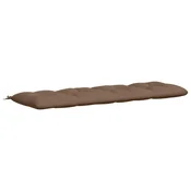 Vidaxl Blazina za klop VIANEN 100% poliester Taupe 200 x 60 x 12 cm