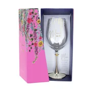 Homestar Vinska čaša FLOW Beautiful Mum 23,7 cm 450 ml prozorno steklo
