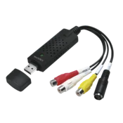 Logilink USB 2.0 A/V adapter, USB-A/M – 3x RCA + Mini-DIN 5/F, Windows 11