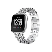 INF Alloy Double-Row Denim Chain Strap za Fitbit Versa Series Silver Fitbit Versa 3, (21745345)